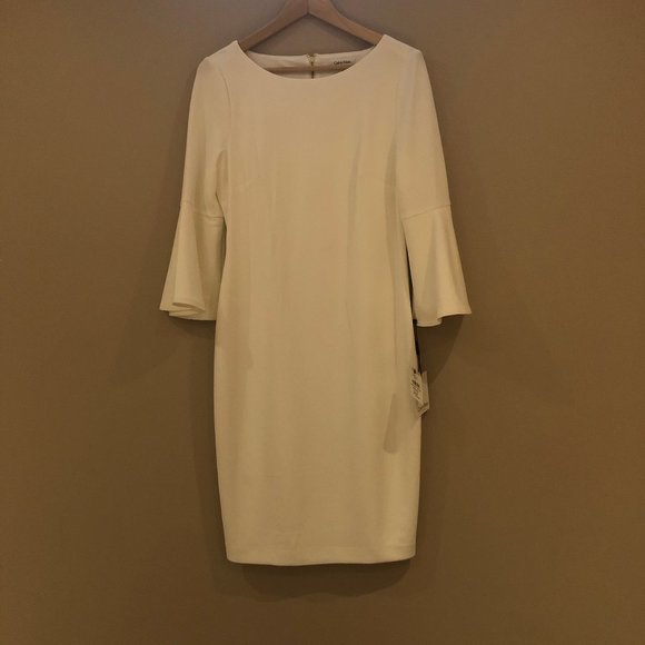 Calvin Klein Dresses & Skirts - Calvin Klein Bell Sleeve Sheath Dress
